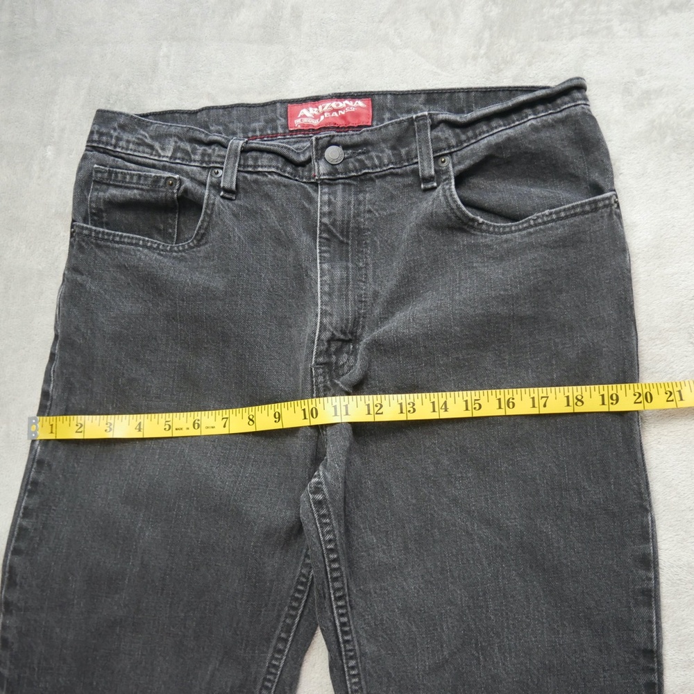 Arizona Jean Co Mens Size 34x32 Black Denim Straight Leg Jeans Streetwear Casual - Picture 10 of 12